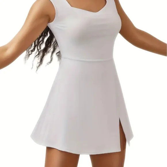 White Sleeveless Skater Dress, Yoga, Tennis...gorgeous! - Picture 4 of 4